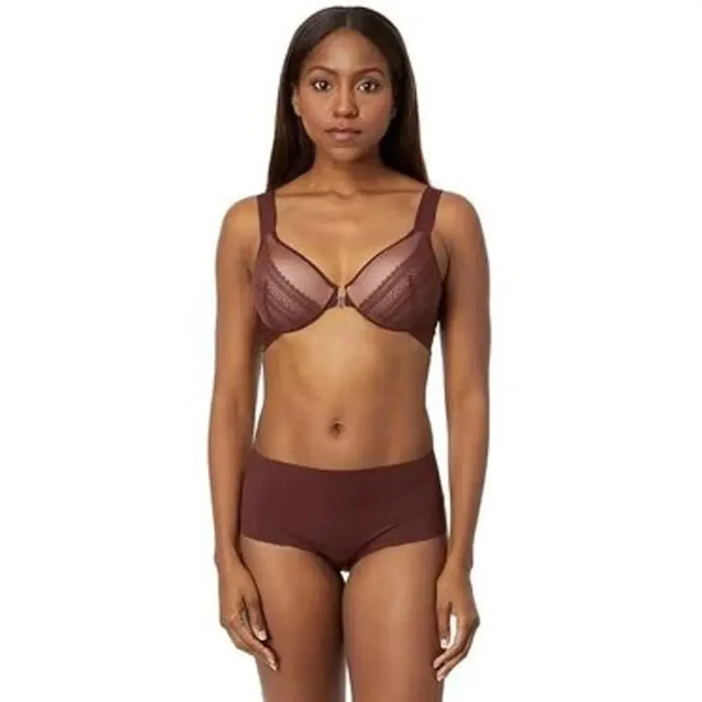 Spanx BRA-LLELUJAH Illusion Lace Full Coverage Bra Champagne Beige Size 38DD NWT